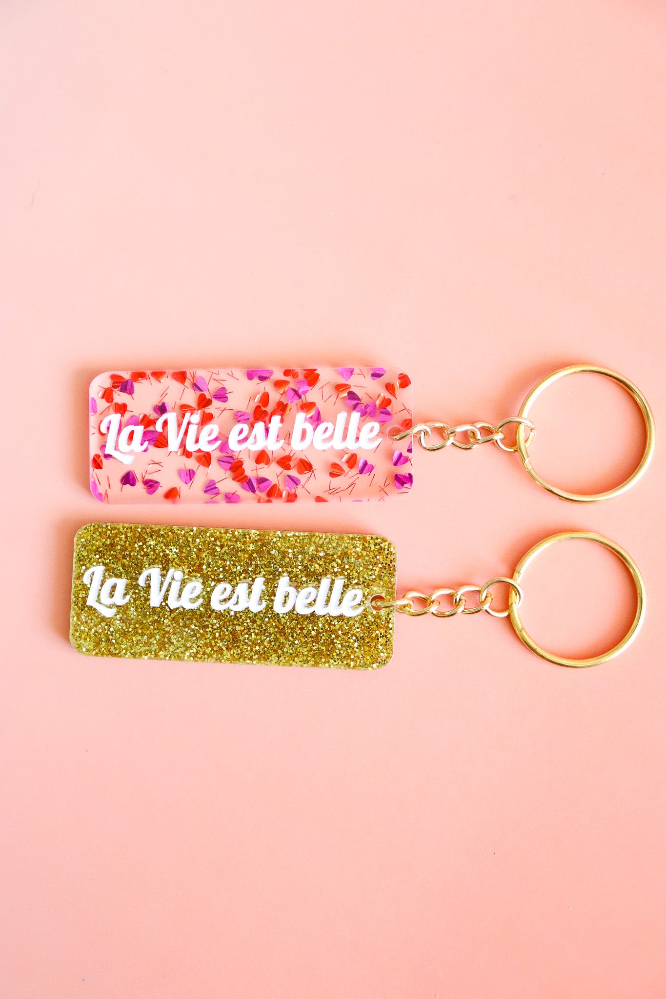 Porte clés à message - La vie est belle