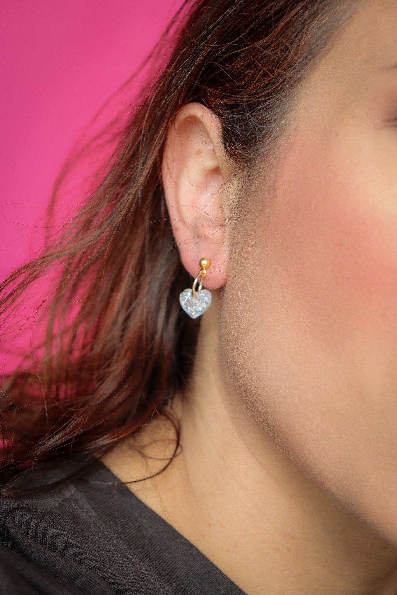 Boucles d'oreilles Lucie Blanc glacier