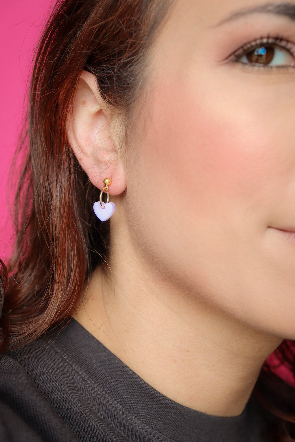 Boucles d'oreilles Lucie Pastel Violet
