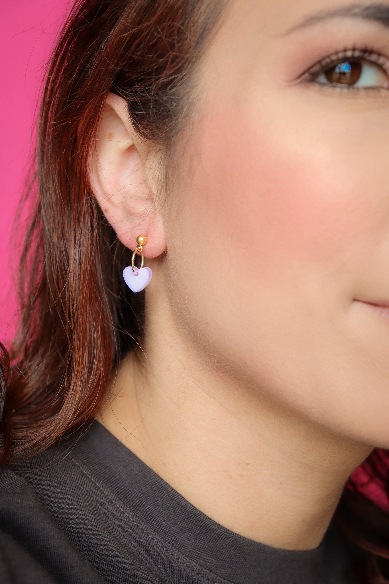 Boucles d'oreilles Lucie Pastel Violet