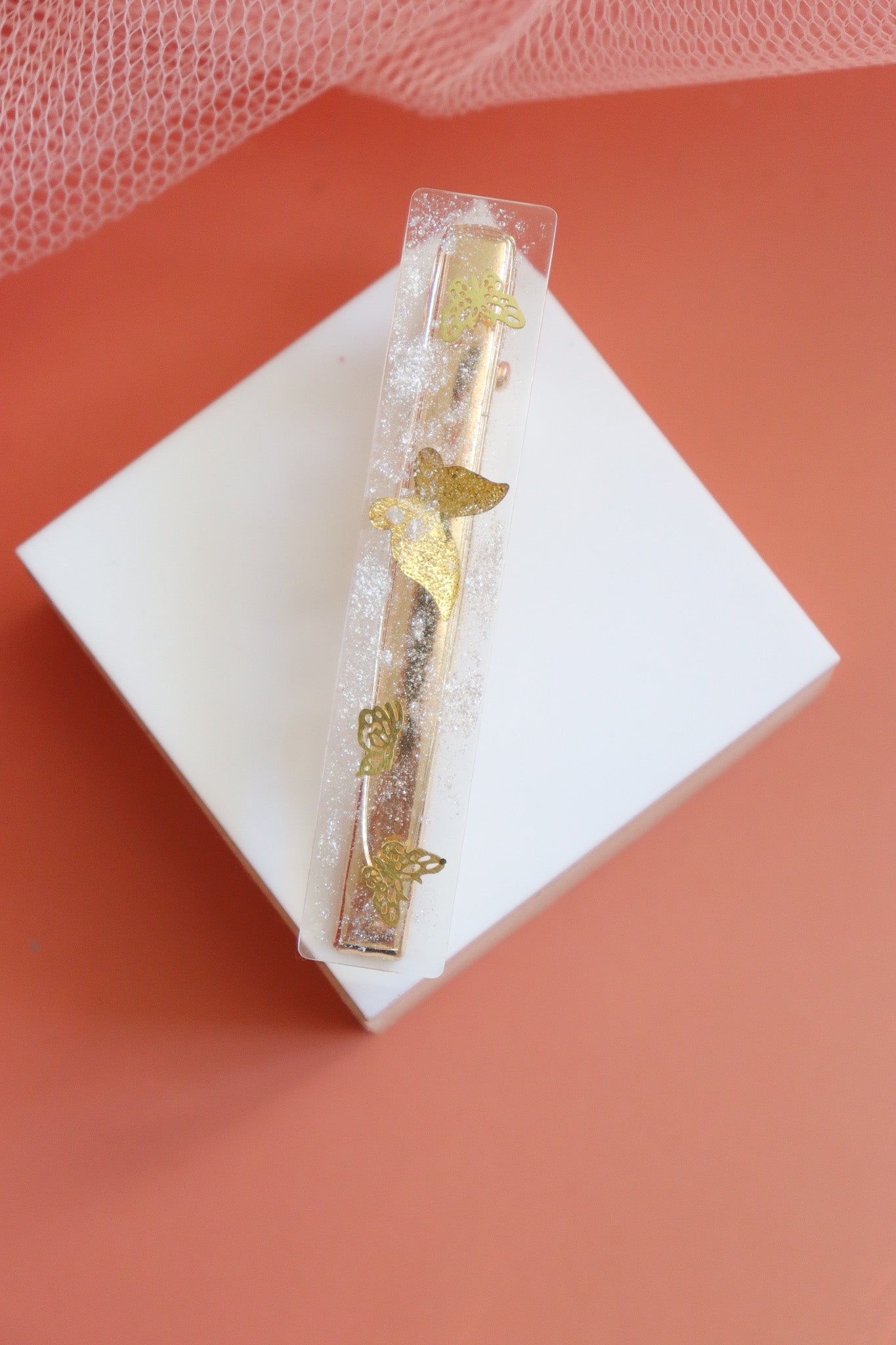 Barrette Papillon nacré