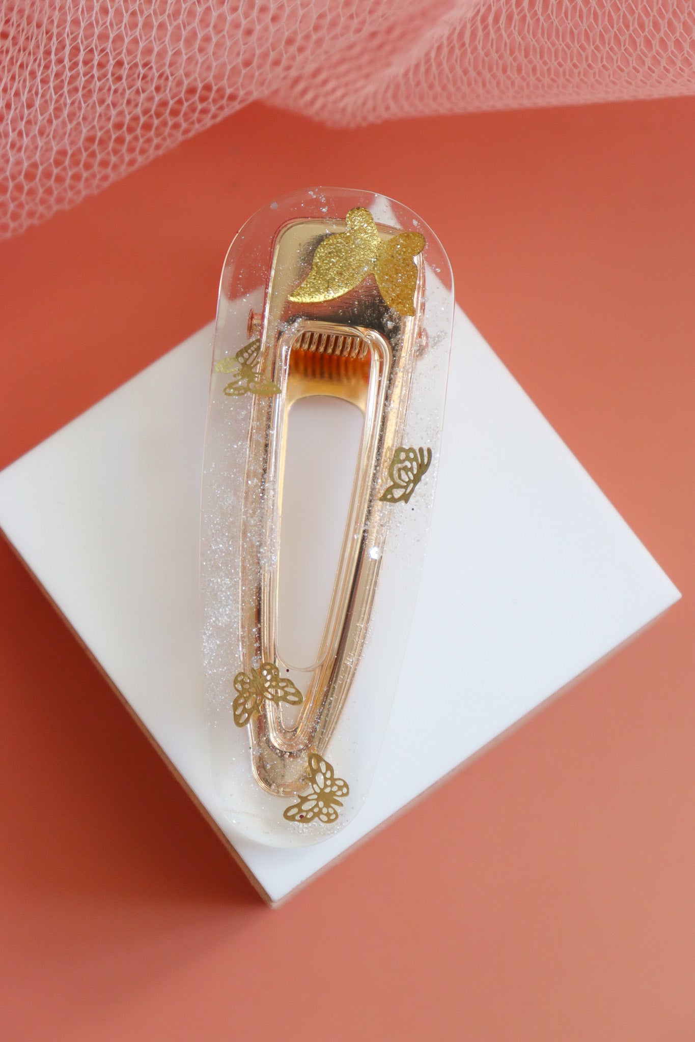 Barrette Papillon nacré