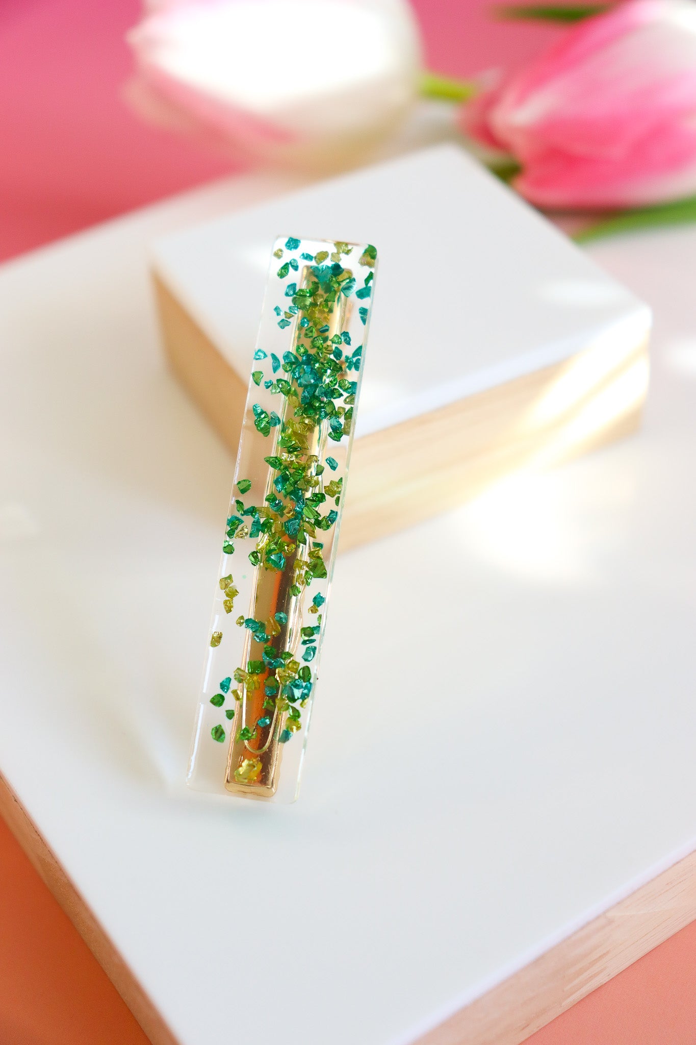 Barrette Pépites vertes