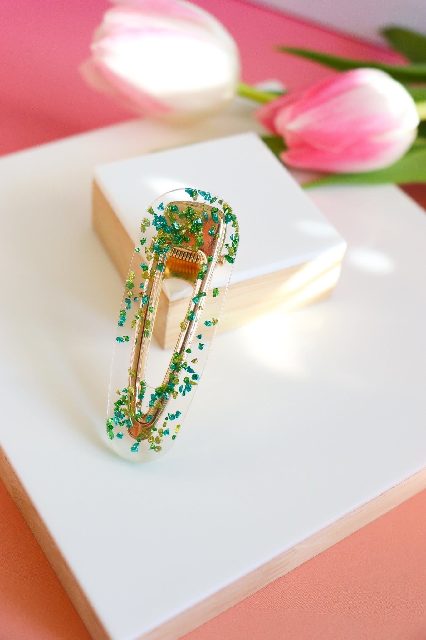 Barrette Pépites vertes
