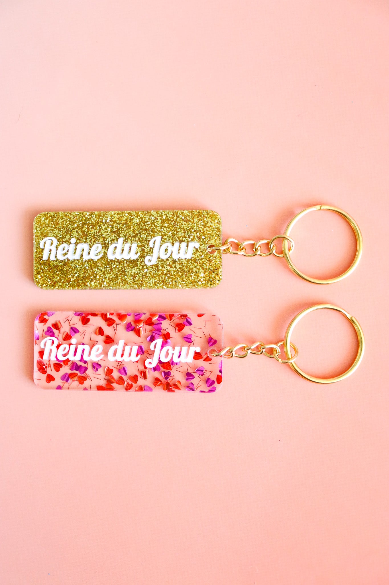 Porte clés à message - Reine du jour