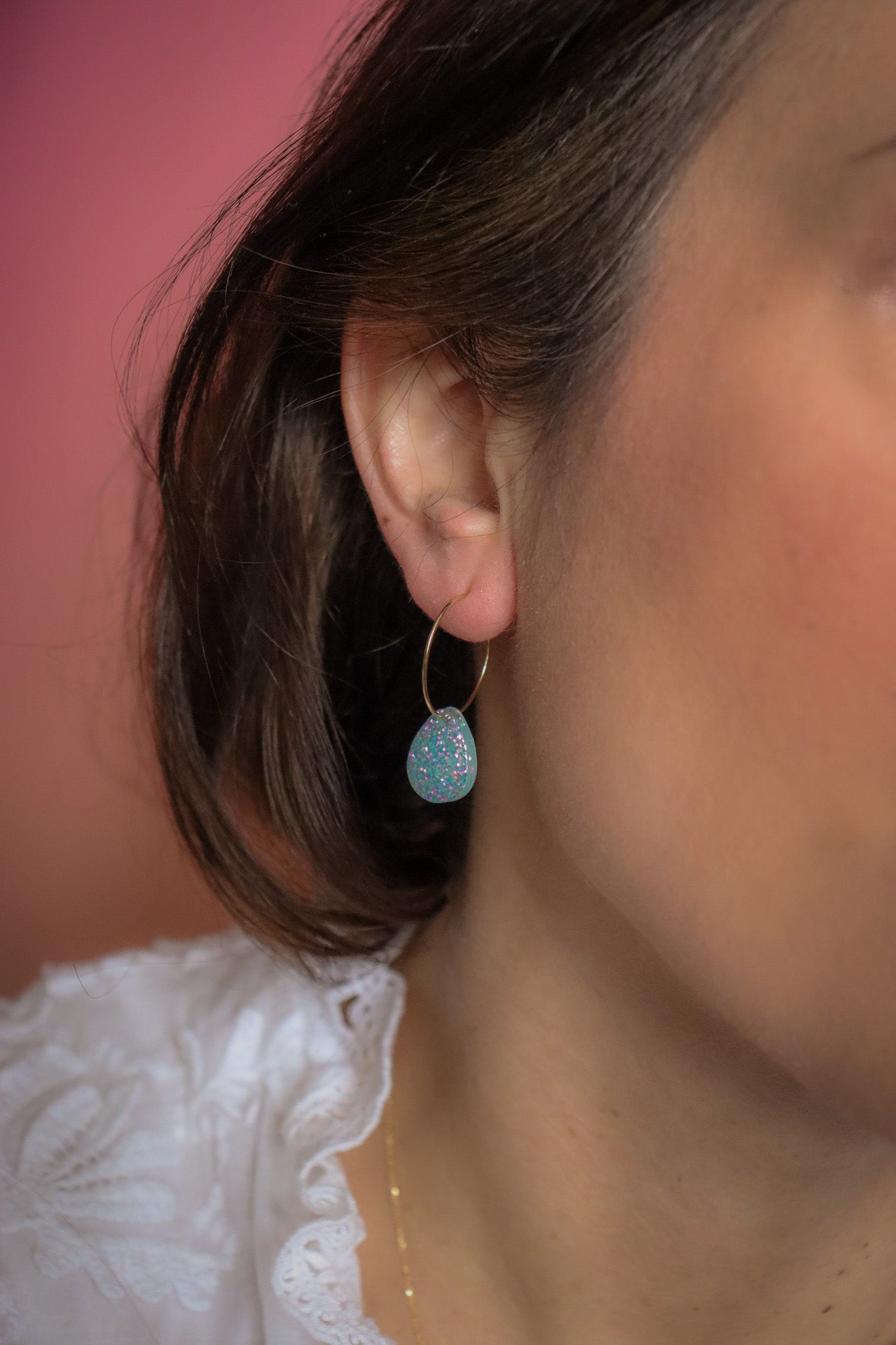 Boucles d'oreilles Rosée vaiana vert